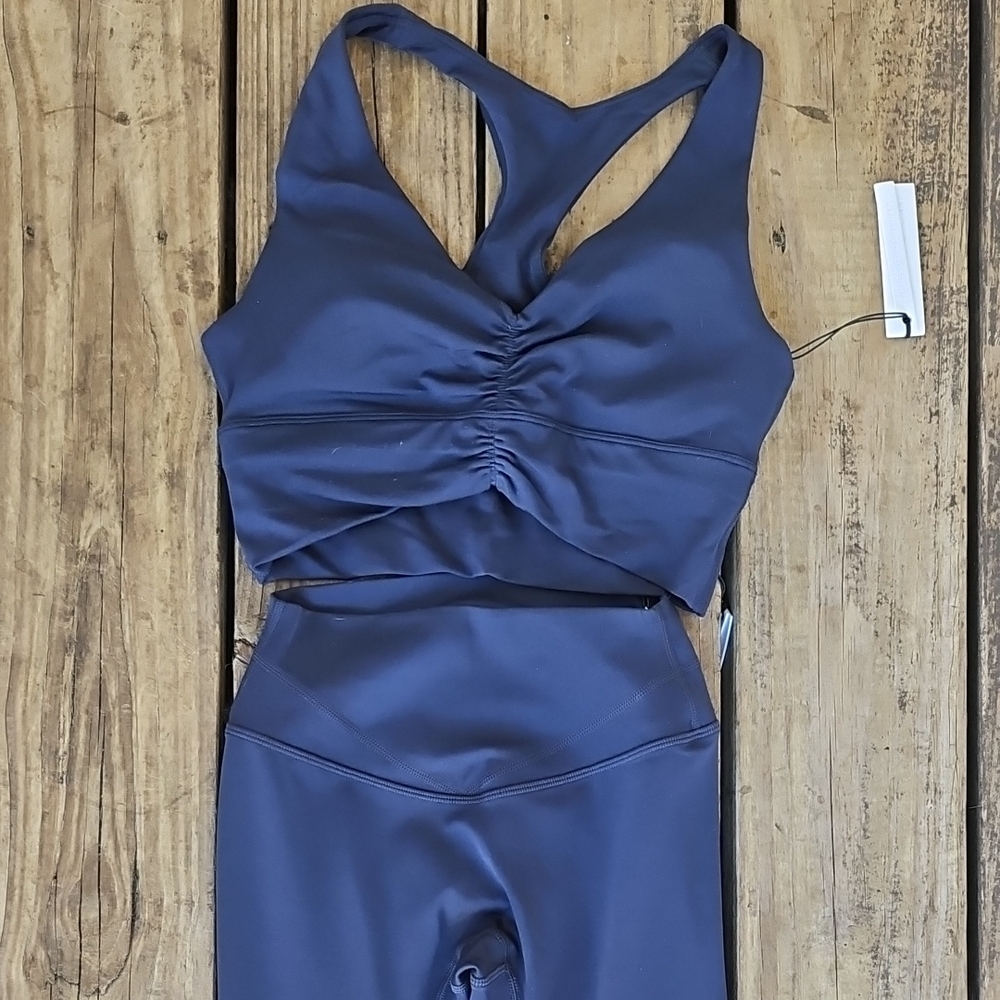 PARAGON Navy Sports Bra and Pants Set - Picture 5 of 5